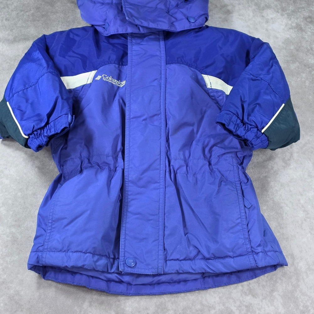 Columbia Puffer Jacket Kid 4T Purple Good Insulated Hooded Ski Snowboarding Hike